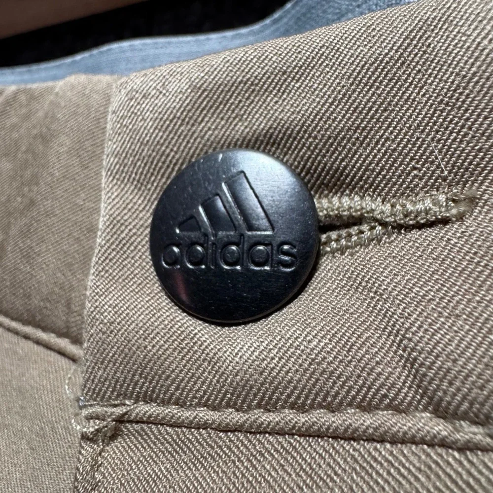 Adidas Ultimate 365 Pants 38x30 Khaki Tan Stretch Performance Straight Leg Chino